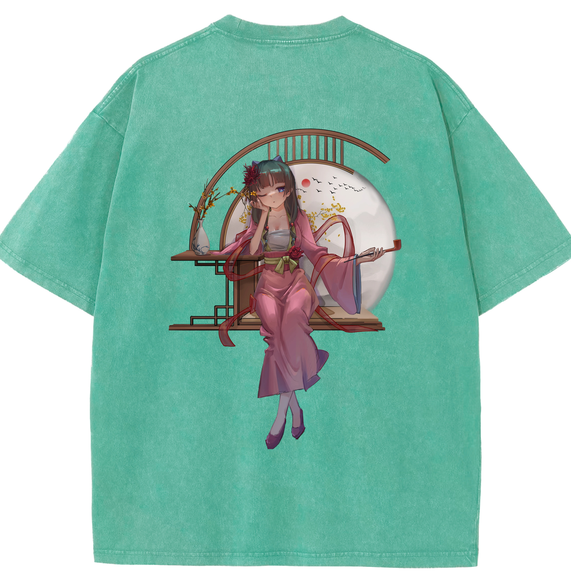 （画像用） 薬屋のひとりごと The Apothecary Diaries 綿100% ヴィンテージ風 半袖Tシャツ（背面プリント）